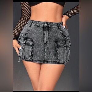 Flap pocket jean skirt!